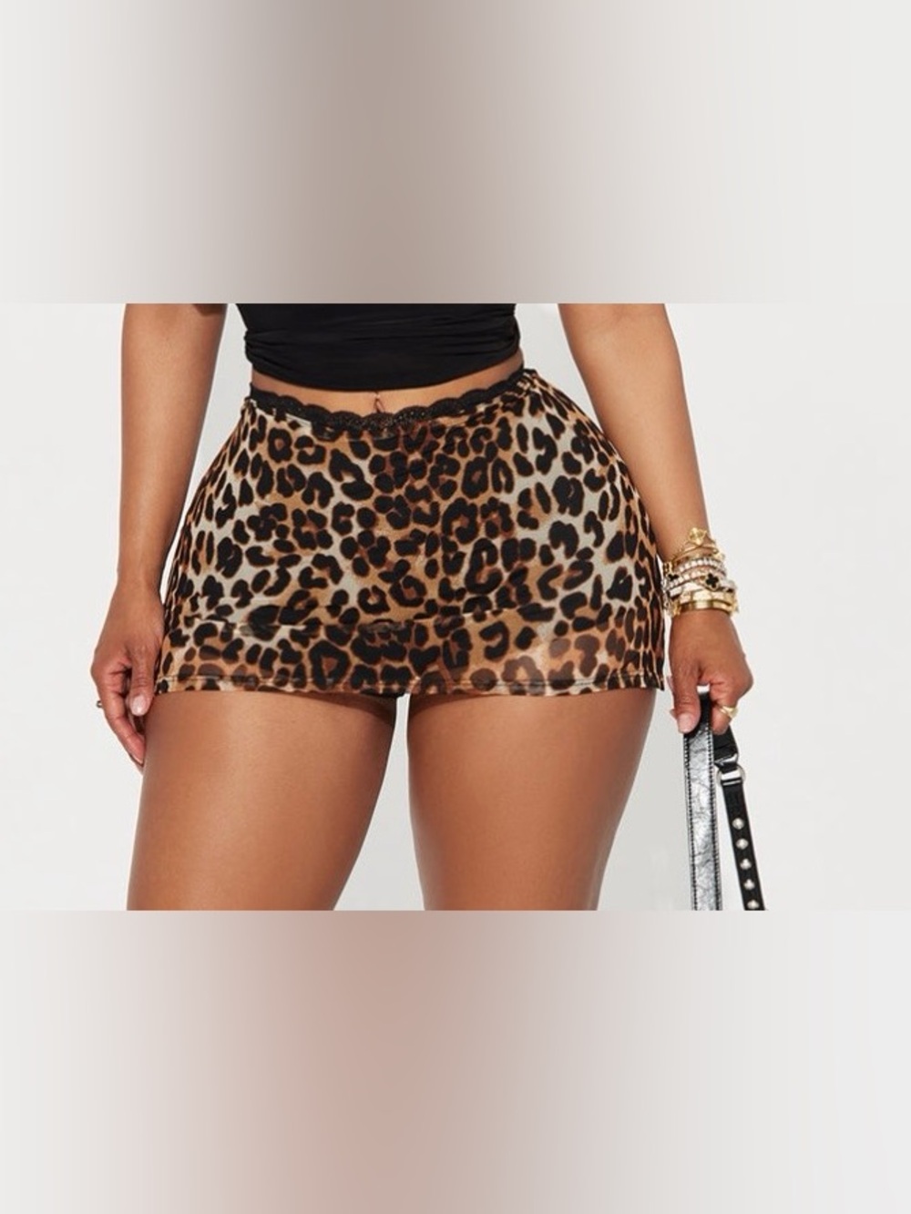 Fashion Nova Leopard Print Mini Skirt - Brown & Black